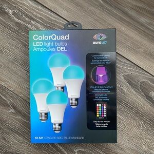 🌞 Sale 3 for $15 
Aura LED ColorQuad Light Bulbs/